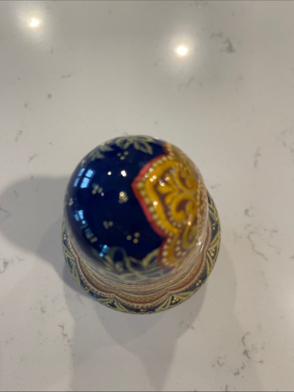 Vintage Hand-Painted Russian Matryoshka Roly-Poly Rocking Bell Doll - Picture 5 of 6